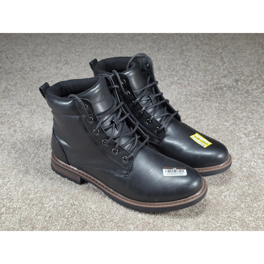 Goodfellow & Co Mens Jeffrey Casual Lace Up Boots Black Size 9 Lug Sole